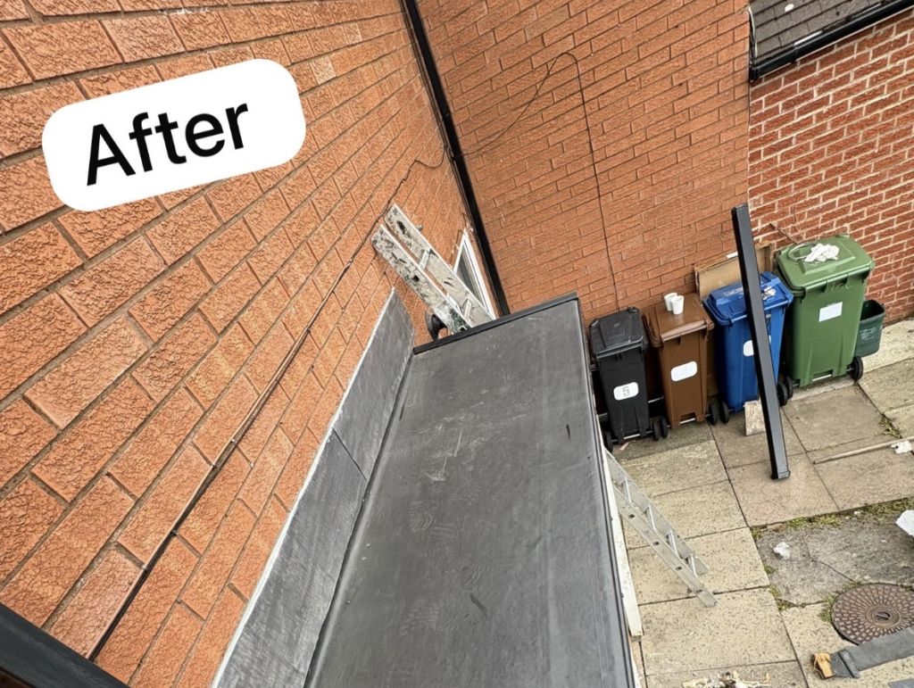 Flat roof repairs and recover with EPDM — After