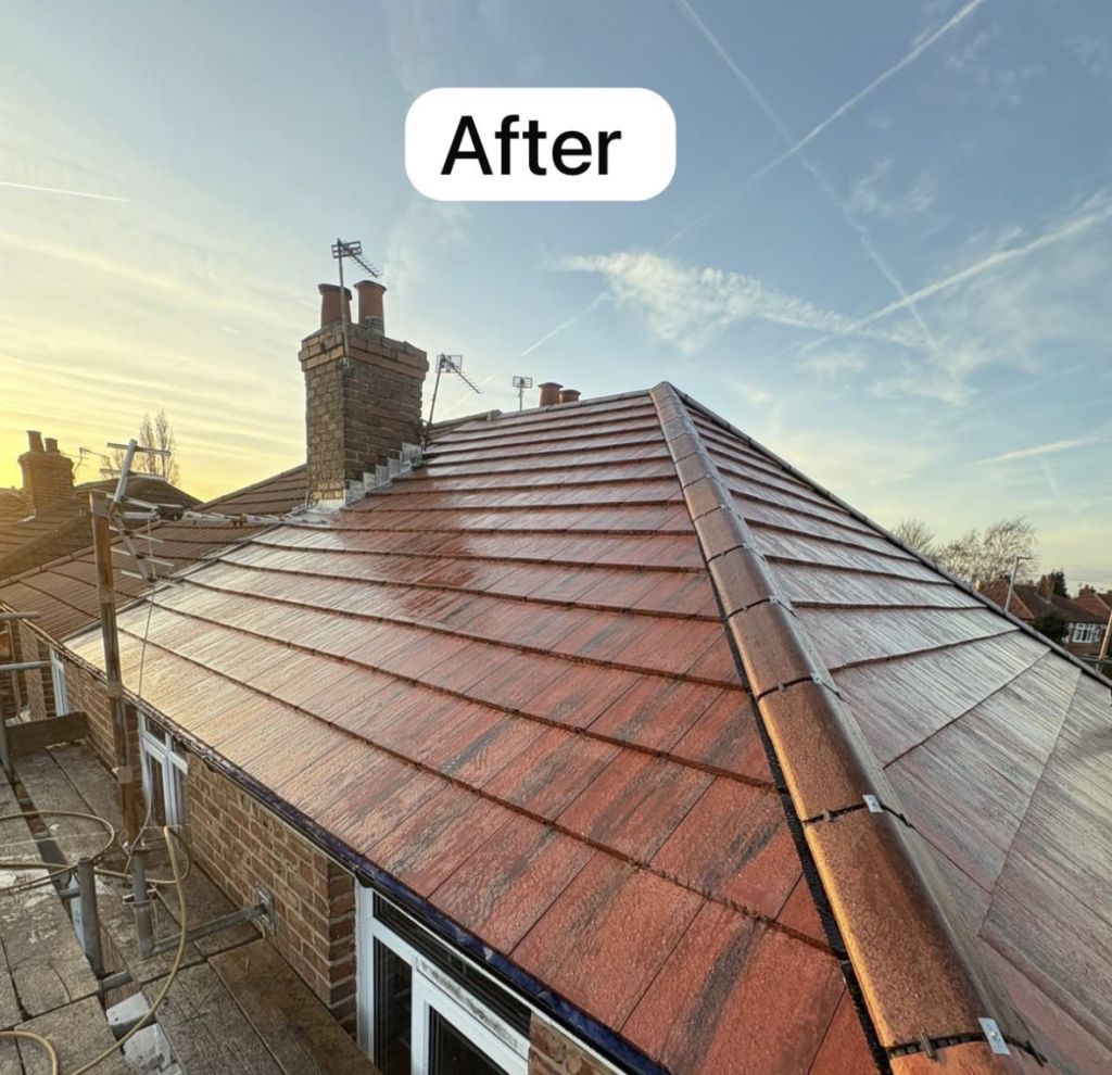 Red tile roof replacement and upgrade — After