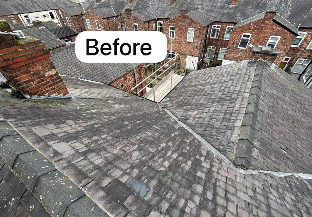 Slate roof upgrade and refurbishment projects — Before