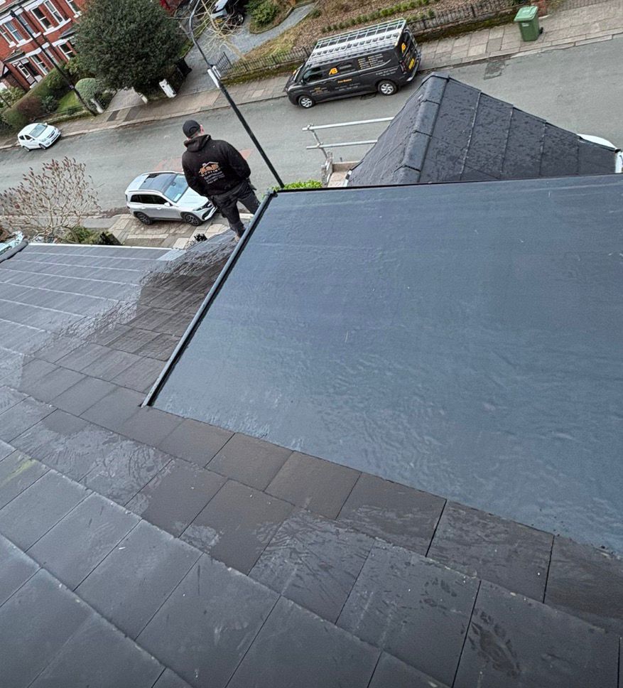 Bungalow roof replacement with hipped and gabled sections — After