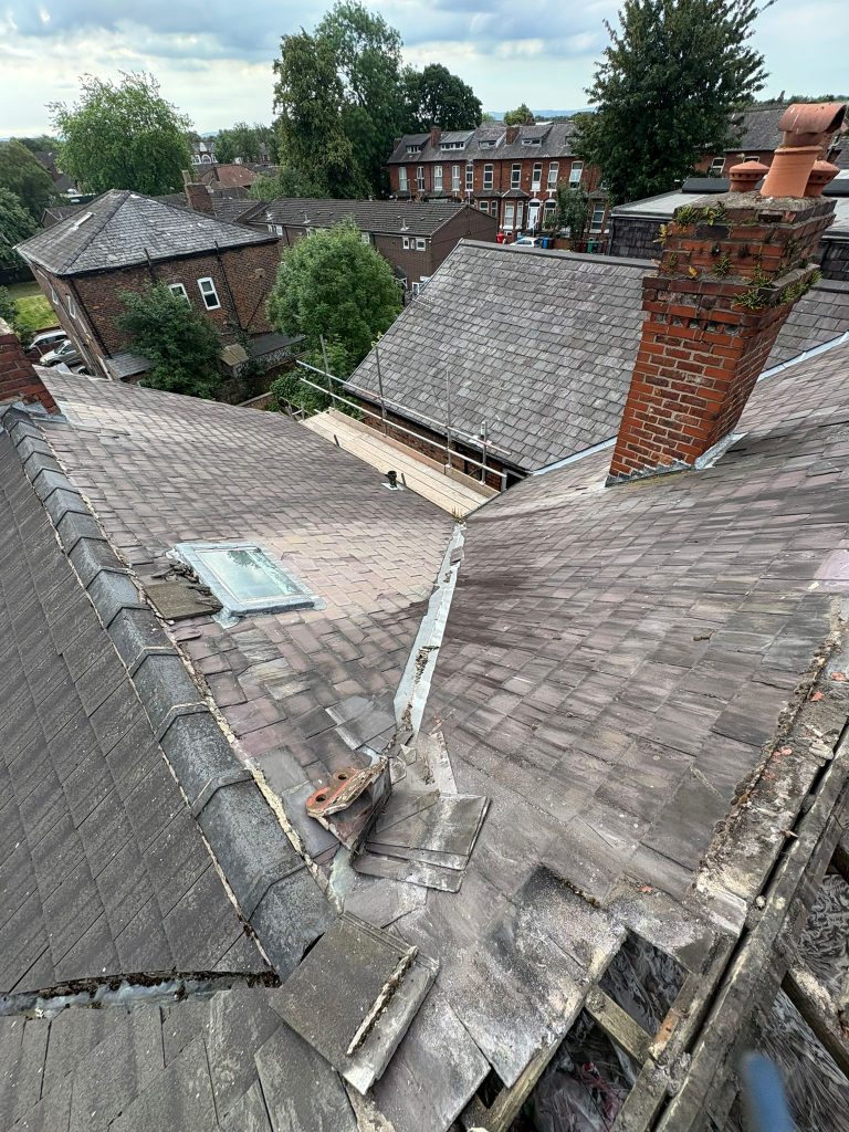 Edwardian terrace roofing and valley repairs — Before